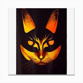 Halloween Cat Scary Kitty Creepy Halloween Party Canvas Print