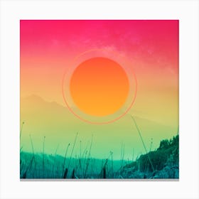 Gradients In The Forest Square Canvas Print