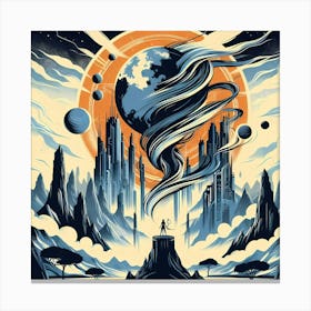 Planet In Space Canvas Print