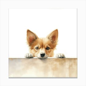 Corgi Puppy Canvas Print