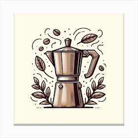 Coffee Maker Vector Illustration Canvas Print