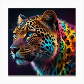 Vibrant leopard  Canvas Print