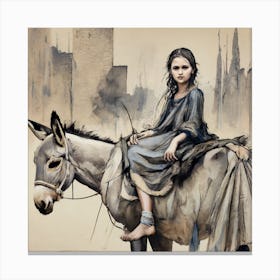 Donkey Rider Canvas Print
