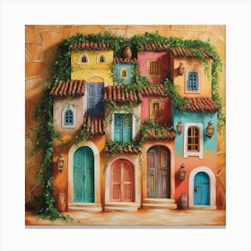 Colorful Houses Canvas Print