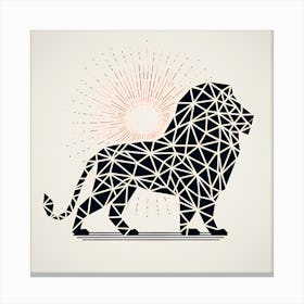 Lion Silhouette Canvas Print