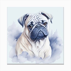 Pug Dog Portrait 2 Canvas Print