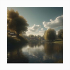 Pond landscape 1 Canvas Print