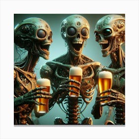 Unwinding Aliens Canvas Print