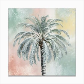 Frosted Palm Tree Winter Canvas Print