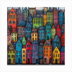 Colorful Houses Canvas Print