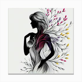 A woman’s silhouette 6 Canvas Print