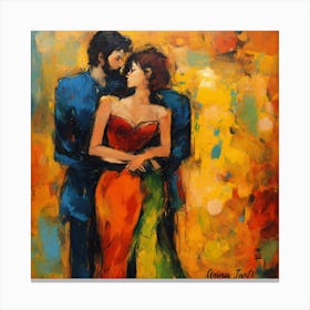 Couple In Love Canvas Print