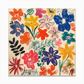 Summer Flowers Painting Matisse Style 9 Canvas Print