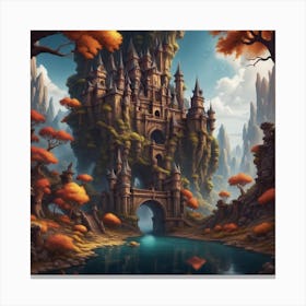 Castle In The Forest Canvas Print