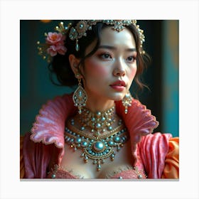 Portrait Of A Chinese Woman Canvas Print