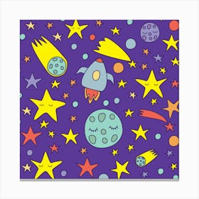 Space Background Canvas Print