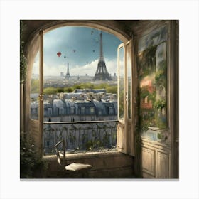 Paris From The Window Canvas Print