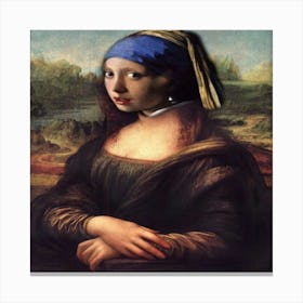 mona lisa altered image Canvas Print