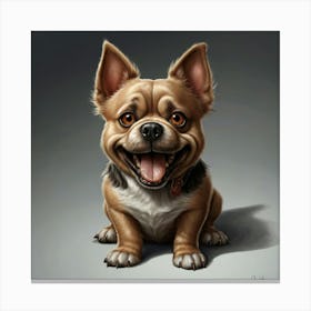 Default The Dog In The Caricature Is Portrayed With Exaggerate 1 Canvas Print