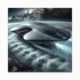 A High Tech Sci Fi Scene Of The Nautilus Stealth C Canvas Print