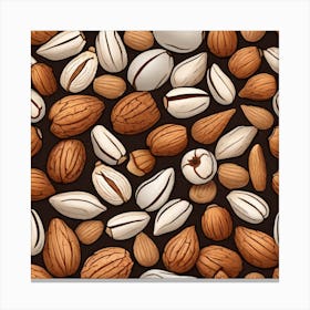 Almonds Seamless Pattern 1 Canvas Print