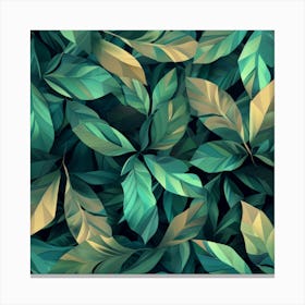 Seamless Leaf Pattern Canvas Print
