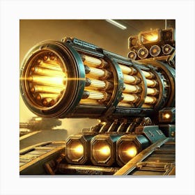 Solar Tank Cannons Converted Canvas Print