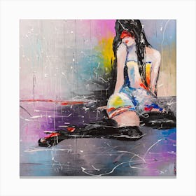 The game Woman Art Painting Canvas Print