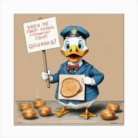 Donald Duck 3 Canvas Print