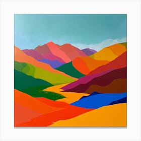 Abstract Travel Collection Kyrgyzstan 2 Canvas Print