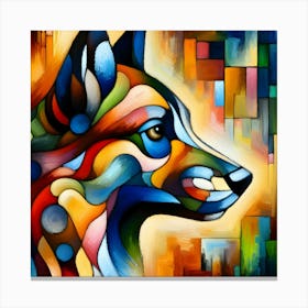 Abstract Dog Painting 4 Canvas Print