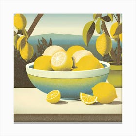 Lemons In A Bowl Canvas Print