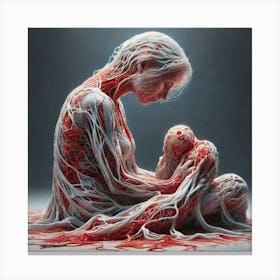 'Blood And Flesh' 1 Canvas Print