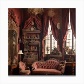 Victorian Living Room Canvas Print