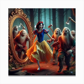 Snow White And The Seven Dwarfs 6 Canvas Print