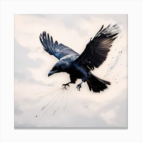 Raven In The Sky Canvas Print