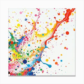 Colorful Paint Splash Canvas Print