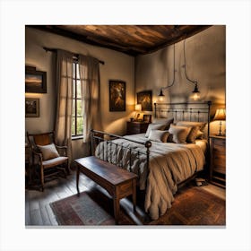 Rustic Bedroom Canvas Print