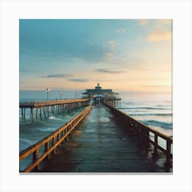 Pier Stock Videos & Royalty-Free Footage Canvas Print