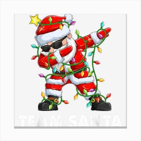 Team Santa Dabbing Family Matching Xmas Pajama Christmas Canvas Print