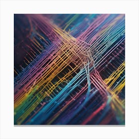 Abstract Image Of Colorful Lines Canvas Print