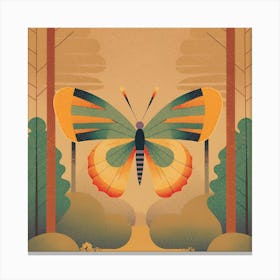 Butterfly In The Forest Canvas Print