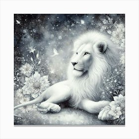 White Lion 3 Canvas Print