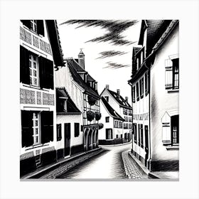 Street In France Canvas Print