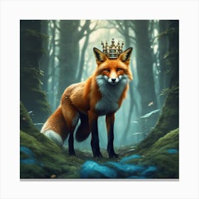 Fox In The Forest 41 Canvas Print