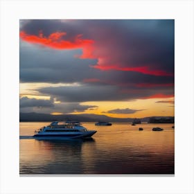 Sunset On The Water 25 Canvas Print