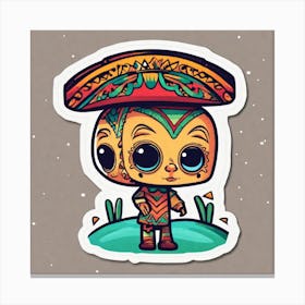Mexican Sticker 10 Canvas Print