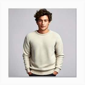 Mock Up Jumper Blank Plain Sweater Pullover Knit Cotton Wool Fleece Soft Comfy Cozy M (10) Canvas Print