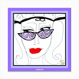 the color purple-Jackie O POP QUEEN by Jessica Stockwell Canvas Print