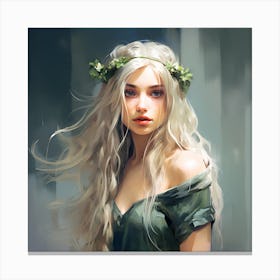 Magical Elf Princess -Blonde Girl Canvas Print